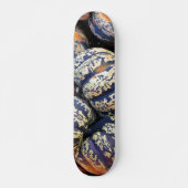 Rustieke gestreepte pompoenen persoonlijk skateboard (Voorkant)
