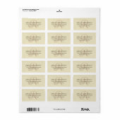 Rustieke gestructureerde crème, monogram, retourad etiket (Full Sheet)