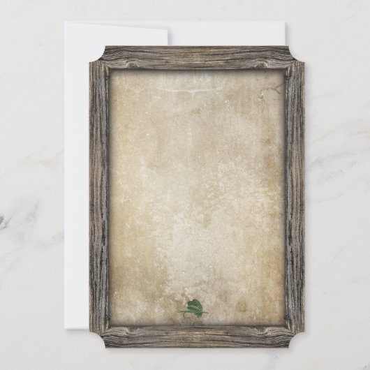 Rustieke Gevist lokken bruids douche uitnodiging (Achterkant)