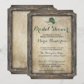 Rustieke Gevist lokken bruids douche uitnodiging (Voorkant / Achterkant)