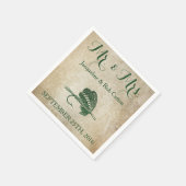 Rustieke Gevist lokken bruiloft servetten (Hoek)