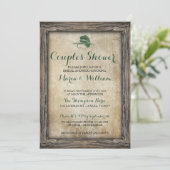 Rustieke Gevist lokken koppelsDouche uitnodiging (Staand voorkant)