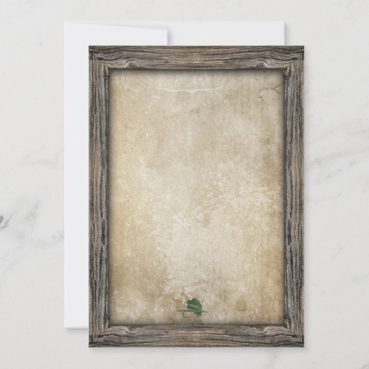 Rustieke Gevist lokken koppelsDouche uitnodiging (Achterkant)