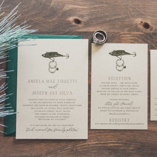 Rustieke Gevist lokkerringen Moss Green Kraft Brow Kaart