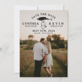 Rustieke Gevist Lure Rings Wedding Save the Date