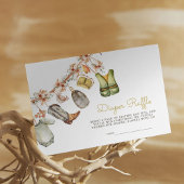 Rustieke Gevist waslijn Baby Luier Raffle Informatiekaartje