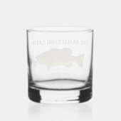 Rustieke Geviste familie cabine gepersonaliseerd Whisky Glas (Achterkant)