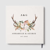 Rustieke Geweibloem Bruiloft Boho Bosland Gastenboek (Achterkant)