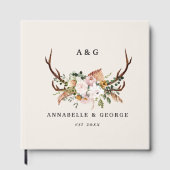 Rustieke Geweibloem Bruiloft Boho Bosland Gastenboek (Voorkant)