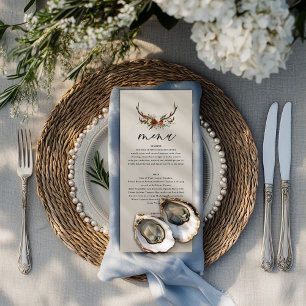 Rustieke Geweibloem Bruiloft Boho Bosland Menu