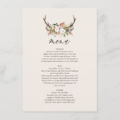 Rustieke Geweihloem Huwelijksmenu Boho Bosland Menu (Voorkant)