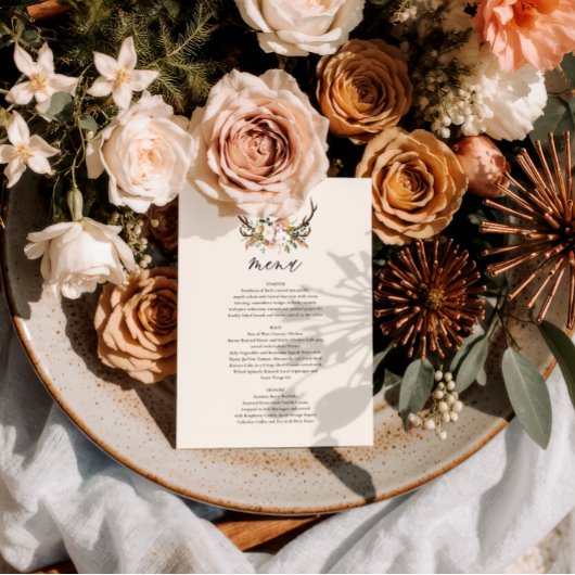 Rustieke Geweihloem Huwelijksmenu Boho Bosland Menu
