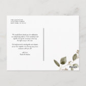 Rustieke gezaaide eucalyptuskrans bruiloft bedankt briefkaart (Achterkant)