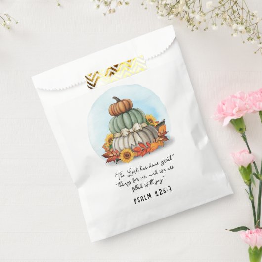 Rustieke Gezegende Herfst Zonnebloem Pompoen Bijbe Bedankzakje (Gezegeld)