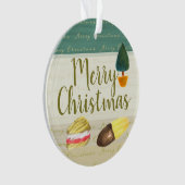 Rustieke Gezellige Biscuit Koekjes Kerst Acryl Ornament (voorkant)