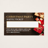 Rustieke Gift Box, Kerst Raffle Ticket Visitekaartje (Voorkant)