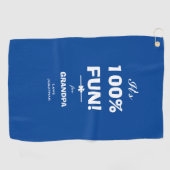 Rustieke GIFT VOOR OPA Naam Modern Script Cool Golfhanddoek (Horizontaal)