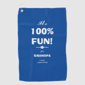 Rustieke GIFT VOOR OPA Naam Modern Script Cool Golfhanddoek (Voorkant)