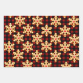 Rustieke Gingerbread Cookies & Buffalo Check Plaid Inpakpapier Vel (Voorkant)