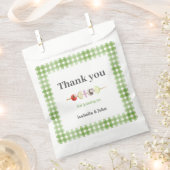 Rustieke Gingham Dank Je Wel Baby Shower Bedankzakje (Geknipt)