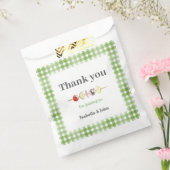 Rustieke Gingham Dank Je Wel Baby Shower Bedankzakje (Gezegeld)