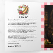 Rustieke Gingham & Grill Thema BBQ Afstuderen Drieluik Uitnodiging (Binnenzijde eerst)