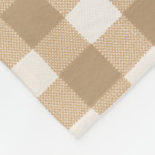 Rustieke Gingham Herfst Rozen gepersonaliseerd Fleece Deken (Hoek)