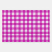 Rustieke Gingham Tartan Plaid Sinaasappel Paarse R Inpakpapier Vel (Voorkant 2)