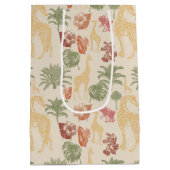 Rustieke Giraffe Bloemen Oerwoud Baby shower Gift Medium Cadeauzakje (Achterkant)