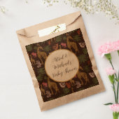 Rustieke Giraffe Bruin Bloemen Baby shower Bedankzakje (Gezegeld)