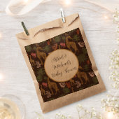 Rustieke Giraffe Bruin Bloemen Baby shower Bedankzakje (Geknipt)