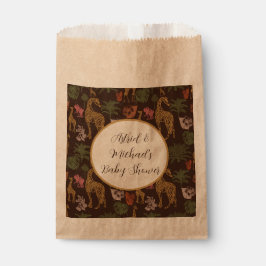 Rustieke Giraffe Bruin Bloemen Baby shower Bedankzakje