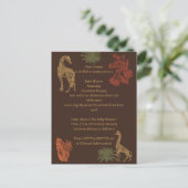 Rustieke Giraffe Bruin Bloemen Briefkaart (Staand voorkant)