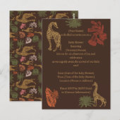 Rustieke Giraffe Bruin Bloemen Briefkaart (Voorkant / Achterkant)
