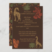 Rustieke Giraffe Bruin Bloemen Kaart (Voorkant / Achterkant)