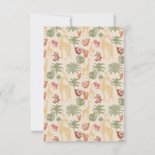 Rustieke Giraffe Floral Bedankkaart (Achterkant)