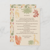 Rustieke Giraffe Floral Bedankkaart (Voorkant / Achterkant)