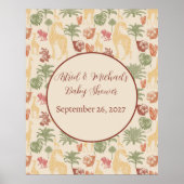 Rustieke Giraffe Floral Poster (Voorkant)