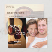 Rustieke gitaarmuziek Thema Country Modern ZZ Aankondigingskaart (Voorkant / Achterkant)