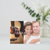 Rustieke gitaarmuziek Thema Country Modern ZZ Aankondigingskaart (Staand voorkant)