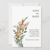 Rustieke Gladiolus Bruiloft Save the Date (Voorkant)