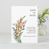 Rustieke Gladiolus Bruiloft Save the Date (Staand voorkant)