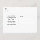 Rustieke Glam Bloemen & Geweien Boho Save the Date Aankondigingskaart (Achterkant)