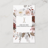 Rustieke  Glam Botanische Bloemen Haar Stylist Visitekaartje (Achterkant)