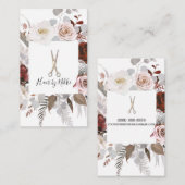 Rustieke  Glam Botanische Bloemen Haar Stylist Visitekaartje (Voorkant / Achterkant)