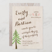 Rustieke Glam bruiloft uitnodigingen (Voorkant / Achterkant)