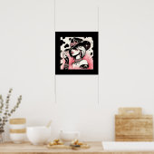 Rustieke Glam Cowgirl Roze Sparkle Koeienhuid Prin Poster (Keuken)