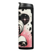 Rustieke Glam Cowgirl Roze Sparkle Koeienhuid Prin Thermosbeker (Geroteerd rechts)