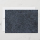 Rustieke Glam Navy Blauwe Gouden Slingerlichten Oe Kaart (Achterkant)
