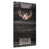 Rustieke Glamour Boho Antlers schedel gepersonalis Klembord (Rechts)